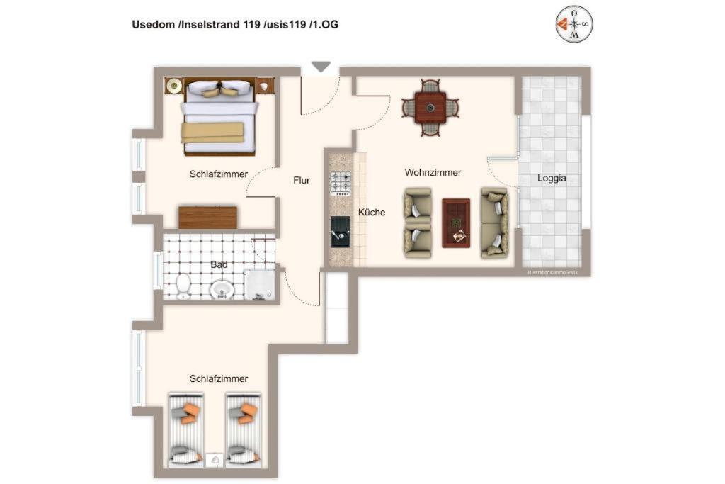 Inselstrand Inselstrand 119 Heringsdorf Dış mekan fotoğraf
